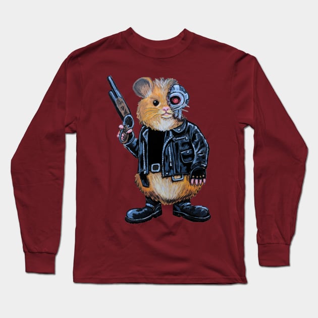 Hamsterminator Long Sleeve T-Shirt by eliwolff